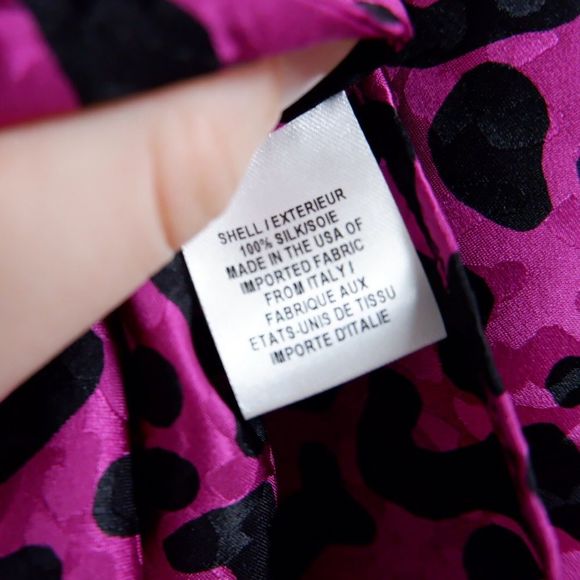 MILLY ITALIAN SILK LEOPARD PRINT MAGENTA BLOUSE NEW WITH TAGS ✨ - Picture 7 of 8